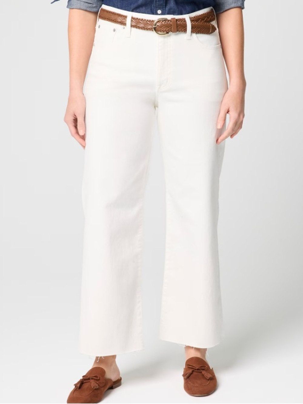 J crew Curvy wide-leg cropped jean in all-day stretch